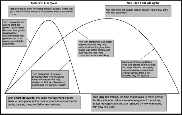 The Corporate Life Cycle: Managing, Valuation And Investing Implications